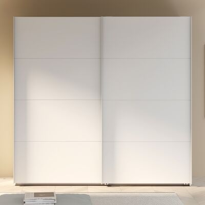 Line vaatekaappi liukuovilla 220x210 valkoinen